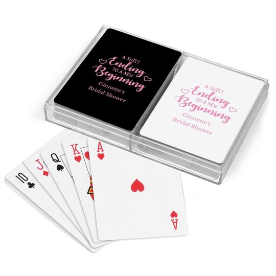 A Sweet Ending to a New Beginning Double Deck Playing Cards